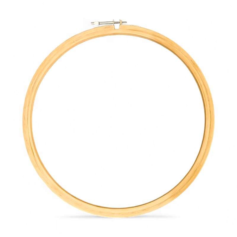 14 INCH Embroidery Wooden Hoop(5 PLY, Pack of 1),Wooden Hoop Ring for Embroidery Kit,Wooden Embroidery Hoop Ring Frame,Wooden Frames for Craft Hoop Frame,Mini Wooden Hoop,Hand Embroidery Frame Wooden-image-26