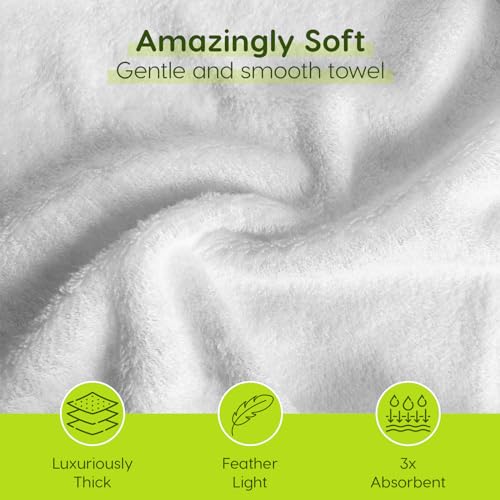 Image of Premium Baby Hooded Towels Absorbent, with Free Bath Sponge
