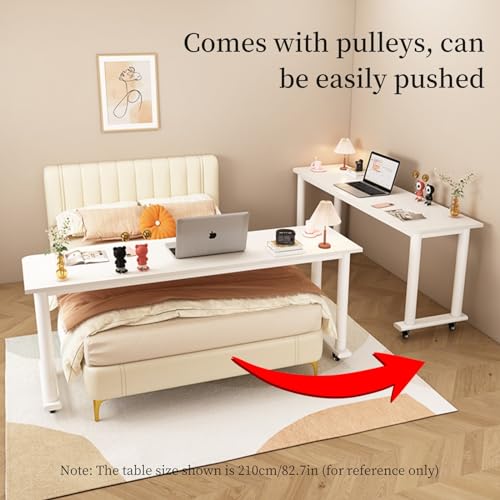 Tables de lit sur roulettes plateau bois meuble PMR - 3