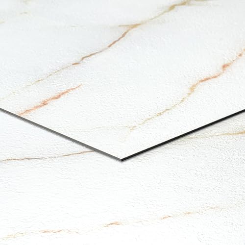 Livelynine 32-Pack Peel and Stick Floor Tile Marble White Pink