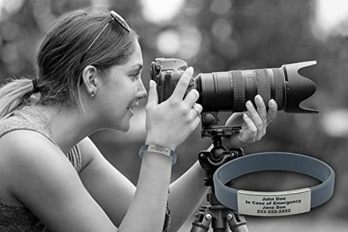 Performance Ids GUNMETALGRAYSKINNYSPT Waterproof Performance Gunmetal Gray Skinny Sport Fitness Id Bracelet Hypoallergenic Silicone thumb #2