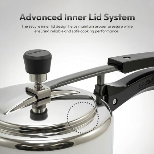 Image of Everyday Stainless Steel 3 Litre Pressure Cooker | Mirror Finish | Inner Lid Design | Gas & Induction Compatible | Durable Food Grade Cooker