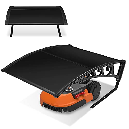 Vigevee Robots cortacésped Garaje Techo Carport Cubierta para robot cortacésped 106 x 87 x 50 cm Robot cortacésped Garaje Protección Protección contra la lluvia, granizo y rayos UV – Negro