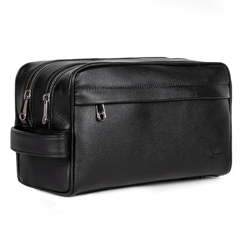 Ariscobull Toiletry Bag for Men - Leather Toiletry Bag for Men - Mens Toiletry Travel Bag -Travel Bag for Toiletries