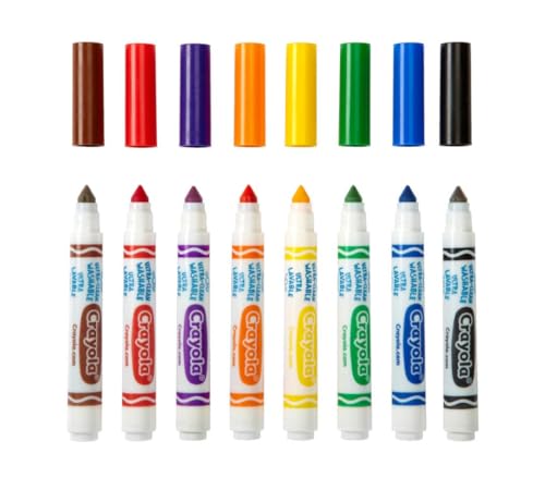 image for Crayola Broad Line Washable Markers - 200ct, Bulk Markers for Kids, 8 