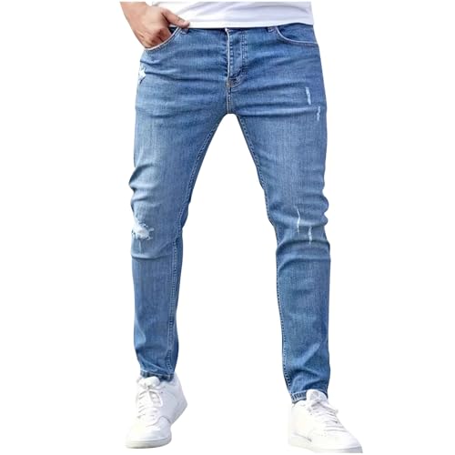Mens Western Straight Leg Long Leg Pants Jeans for Man Faux Denim Work Out Gym Running Winter Fall 2025 Trendy Y2K