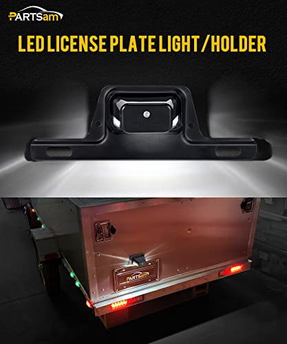 image for Partsam LED License Plate Light Waterproof 12V DC License Tag Light wi