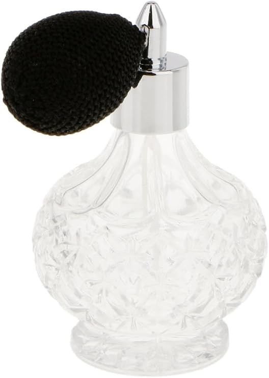 100ml واضح كريستال خمر نمط زجاجة عطر طويلة/قصيرة رذاذ شرابات مضخة البخاخة زجاجات زجاجية قابلة لإعادة التعبئة سيدة ماكياج أداة (أسود قصير)