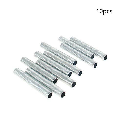 Image of Othmro 10Pcs M10 Lamp Tube Joints Zinc Plated Lamp Pipe Nipple 2.36in Length 0.03in Pitch All Threaded Galvanized Lamp Tube Joints Tube Connector Lighting Accessories for Home Office Lamp Repairs