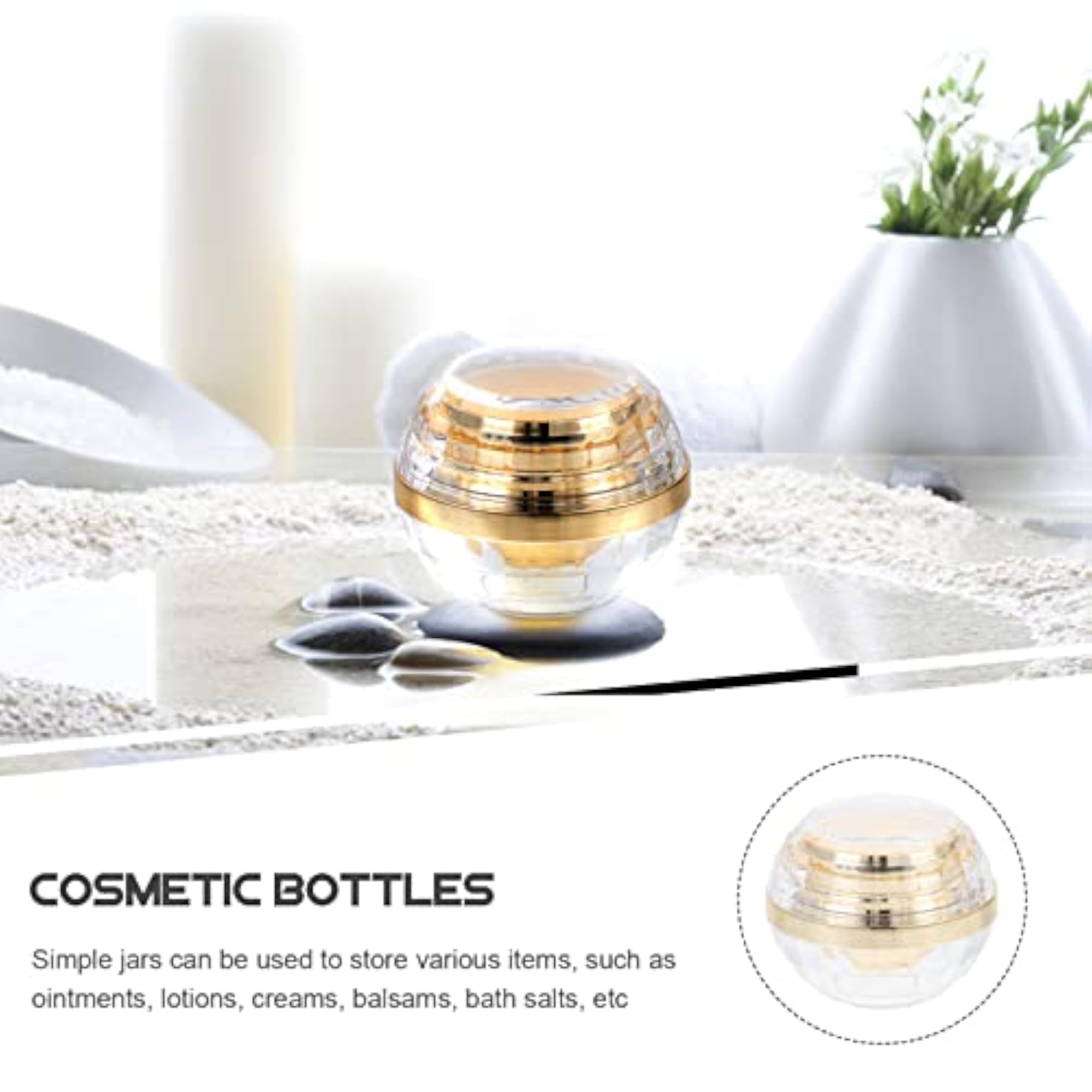 Empty Cream Jars Refillable Makeup Containers
