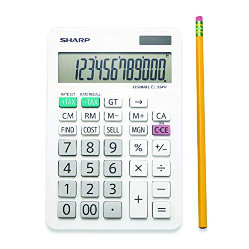 Sharp El-334Wb Business Calculator, White 4.0 #TOP1