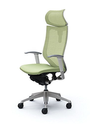 オカムラ オフィスチェア バロン 可動ヘッドレスト 可動肘 座クッション ピスタチオ CP81DW-FEF6