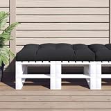 Dekoratives Palettenkissen und Vielseitiges Sitzkissen für Hocker als Sofa Sitzauflage und Dekoratives Wohnkissen in Schwarz 120x80x12 cm aus Polyester