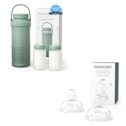 Image of Momcozy 22oz Portable Breast Milk Cooler & Momcozy Soft Baby Nipple