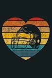 Football Helmet Retro Distressed Heart Valentine s Day: notebook Graph Paper , 6x9 inch, 120p.