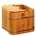 Produktbild K-Flame Fußbecken Fußbadewanne Haushalt Massage Fußbad Fußwaschbecken Quadratisches Holzfass Pediküre Fässer Holz Fuß Badewanne Mit Deckel,Wood,31 * 25cm