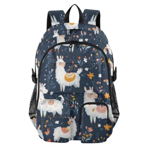 Mochilas de viaje de llama blanca y 17.5'' para oficina y ordenador de hombre
