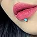 4mm Opal Cartilage Labret Helix Stud Earrings 316L Surgical Stainless Steel Round Ball Natural Birthstone Tragus Monroe Studs Lip Nose Rings Fashion Medusa Body Piercing Jewelry Gifts for Women Men 16G (Blue)