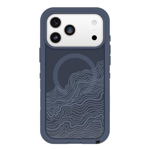 Image of OtterBox iPhone 17 Pro Max Defender Series Pro XT Clear Case - Offgrid - Blue - Tough, Rugged & Durable iPhone Case, Snaps on MagSafe