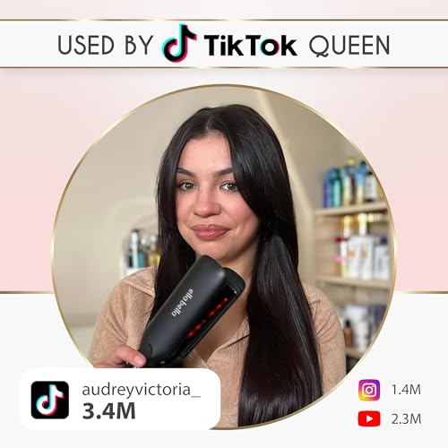 ELLA BELLA® Titanium Flat Iron Hair Straightener (with Infrared) • Professional Straightening Iron • Digital Display to Accurately Control Temperature • As Featured in Good Housekeeping - Image 5