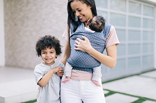 Ergobaby-Babytragetuch-fur-Neugeborene-ab-Geburt-bis-11kg-Baby-Blue-Tragetuch-Elastisch-Sling-Wickeltuch-100-Viskose-Blau