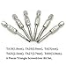 NGe Triangle Screwdriver Bit Set, 6 Pieces Triangle Screw Head, 2 Inch Length, 1/4” Hex Shank, Pack of TA18, TA20, TA23, TA25, TA27, TA30