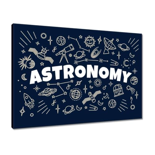 Toile astronomie pour décorer une salle de classe ou un bureau d'étudiant