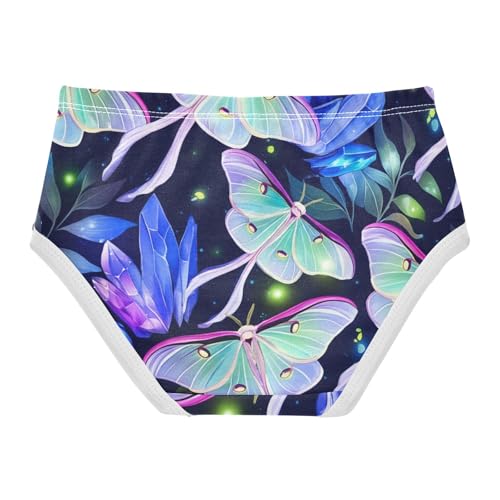 Girls Underwear Toddler 2t Cotton Panties Little Girl Bright Briefs Girls Undies Glowing Luna Moths Butterfly2