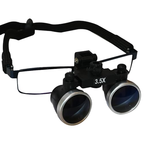 Image of MAXZIMA Dental Surgical Loupe, 3.5X Magnification, for ENT, Ophthalmic and Microsurgical Procedures, with Carrying Case