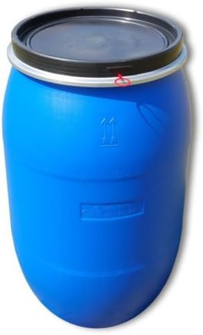 Wilai GmbH Larg plastic barrel, open top, blue with open lid 220 L (22119)