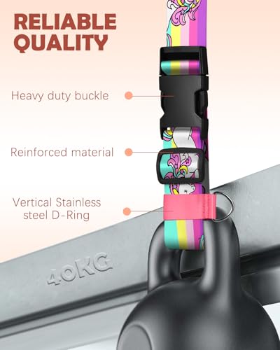 Slohif Car Seat Luggage Strap for Suitcase - Carseat Travel Belt with Buckle Attach to Carry On Luggage Cartoon Airport Stroller Strap Adjustable,Horse3
