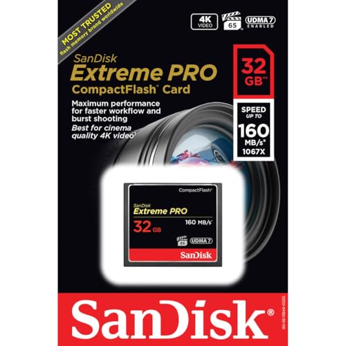 Image of Sandisk 32 GB Extreme Pro CF 160MB /s High Speed UDMA7 Compact Flash Card
