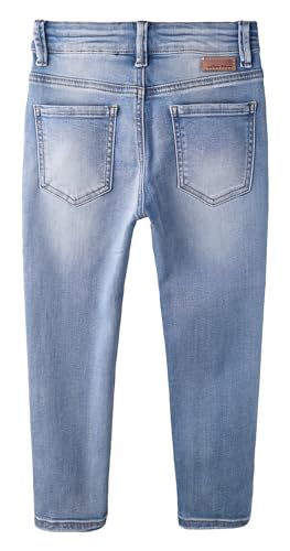 KIDSCOOL SPACE Boys Jeans,Little Boy Elastic Band Inside Stretchy Washed Soft Slim Cotton Denim Pants2