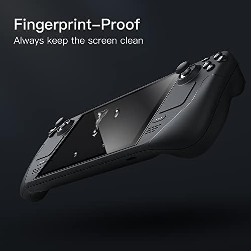 JETech Ochraniacz Ekranu dla Steam Deck OLED 7,4-Cala (2023), Steam Deck 7 Cala (2021&2022), 9H Screen Protector Folia Szkło Hartowane Film, Odporna na Zarysowanie HD Wyczyść, 2 Sztuki