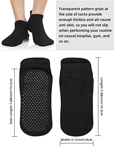 Komorebi Yoga Socks For Women With Grips Non Slip Grip Socks Anti Skid Hospital Socks Slipper Socks For Home,Pilates,Barre A 1 Pair Black One Size #TOP6