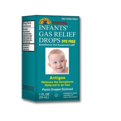 GeriCare Infants Gas Relief Simethicone Drops for Stomach Discomfort, Safe & Gentle 20mg Drops, Child Anti-Gas, 1 Fl Oz