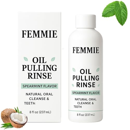 Collutorio Femmie Spearmint Oil Pulling, Collutorio Femmie Pulling, Naturale Per Alito Fresco, Gengive E Denti Sani (1pc)