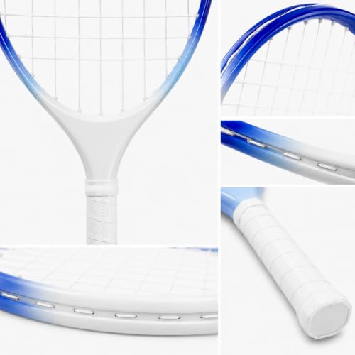 TYPTI Racket and Ball Set with Carbon Fiber Rackets, Ball and Leather Carry Bag, for Pickleball Courts and Backyards, Indoor and Outdoor New Sport for Teens and Adults, Gradient Blue Racquet by Airuingthin - Used condition - Image 3