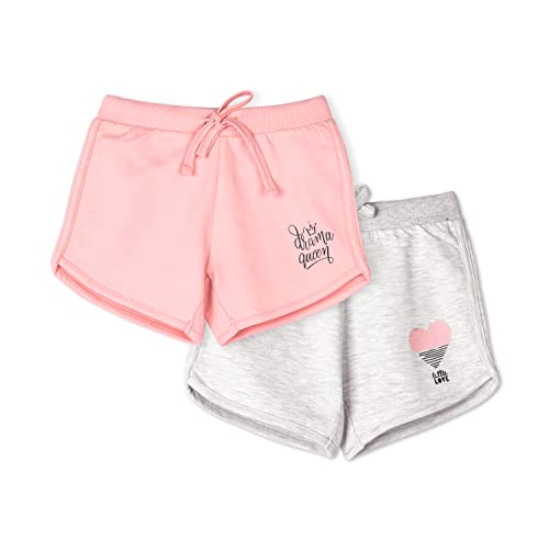Image of Real Basics Premium Cotton Printed Shorts for Girls (Pack of 2)