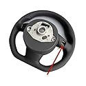 Perforiertes Lenkrad mit flacher Unterseite, kompatibel mit Audi A3, A4, A5, S4, S5, Q3, Q5, Q7(Black)