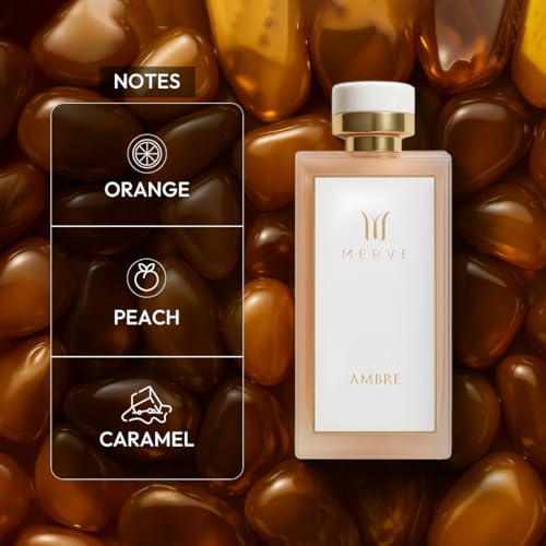 Merve Ambre Perfume For Women 3.4 oz | Premium Long Lasting Fragrance Luxury Scent | Jasmine, Honey, Floral, Fruity, Soft Spicy, Amber, Musk | Eau de Parfum - Image 2