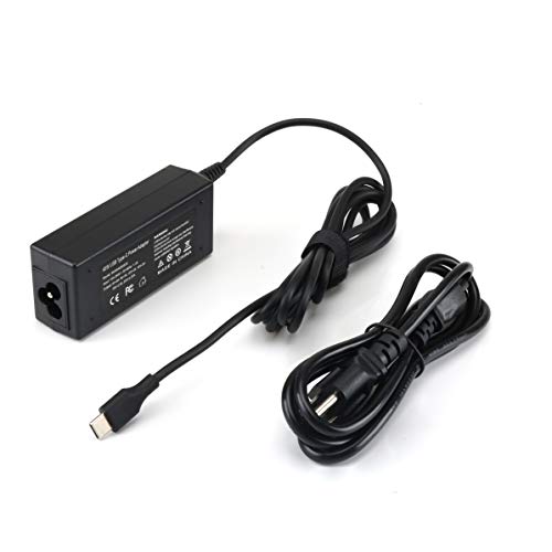 45W USB Type C AC Adapter for HP HP Chromebook X360 14-CA000 11-AE000?14-ca051wm 14-ca052wm 14-ca091wm ca061dx,11-ae051wm 11-ae001tu 11-ae027nr;12-c012dx 12-f014dx Power Supply Cord