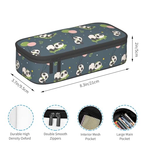 Image of Cute Panda Pencil Case Aesthetic Large Capacity Pen Pouch | Storage Bag with Compartments for Travel School Office Organizer