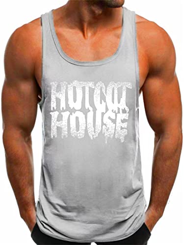 HOTCAT Uomo Canottiera per Palestra Sportivo Tank Top Bodybuilding Muscolo Formazione Veste Canotte