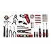 Apollo Tools 161 Piece Complete Household Tool Set with 3.6 Volt Lithium-Ion Cordless Screwdriver and Most Needed Hand Tools Selection for Boats, Vehicle and Garage - Red - DT0739