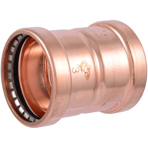 Image of SharkBite 3 Inch Coupling, Copper Press Plumbing Fitting, UPR0179