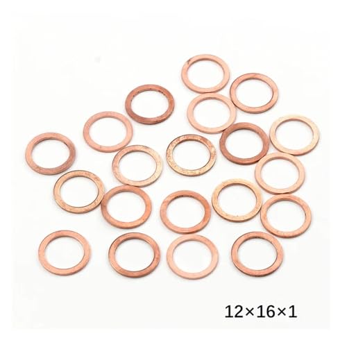 Rondelles plates en cuivre 16x22x1.5 mm pour carter d'huile étanche