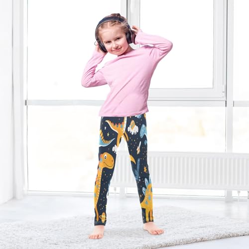 Toddler Girls Leggings Printed Yoga Pants Leggings Cute Dinosaurs in Space for Kids4
