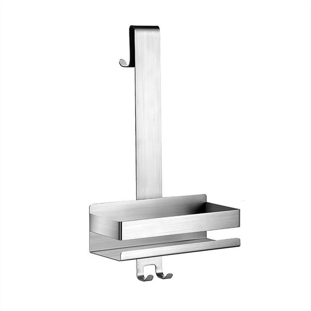 ACFFVBW Bathroom Shelf Bathroom Shelves Shower Caddy Hanging Movable Stainless Steel Organizer Over The Door No-Drilling Basket Rack