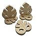 Alenybeby 5pcs Lovely Cartoon Wood Leaf Pure Natural Animal Shape Beech Wooden Handmade DIY Necklace Pendant (5pcs)